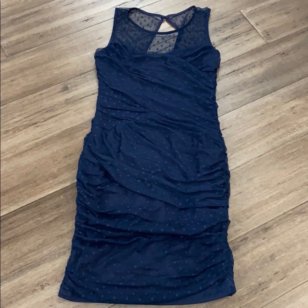 5 for $25‎ En Creme body on navy dress ruched